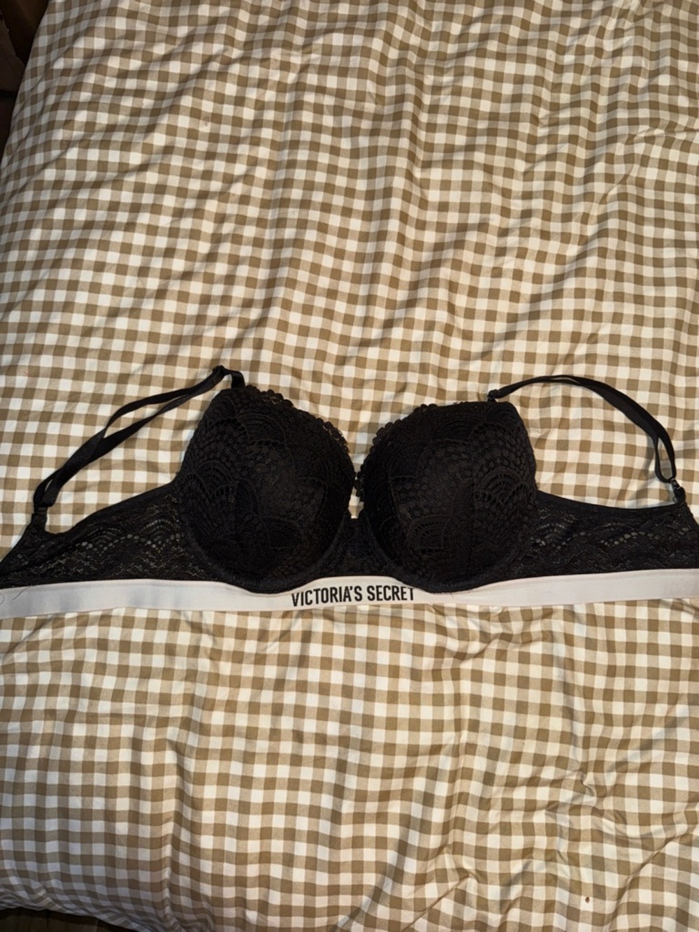 Victoria's Secret Black Lace Padded Bra